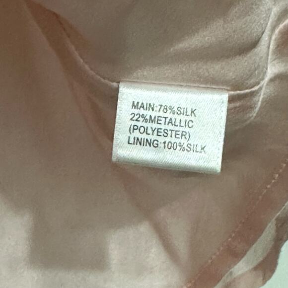 St. John silk MOSIAC lined shell tank pink silver metallic XL - Picture 5 of 8